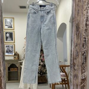 Veronica Beard Dylan Straight Leg High Rise Jeans